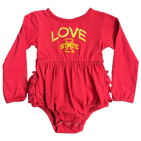 Colosseum Infant I-State Love Cardinal Ruffle Butt Onesie